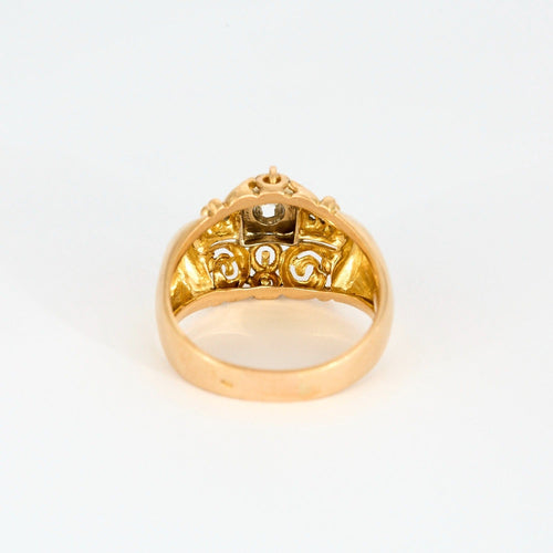 Bague 59 Bague des années 1940 en or deux tons et diamant 58 Facettes DV8127-3-59-2