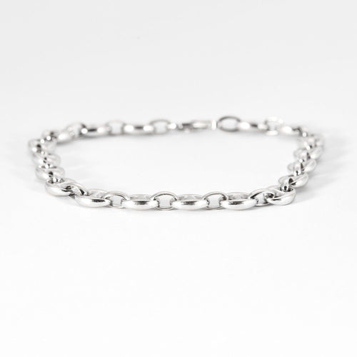 Bracelet Bracelet grain de café, or blanc 58 Facettes DV0846-2