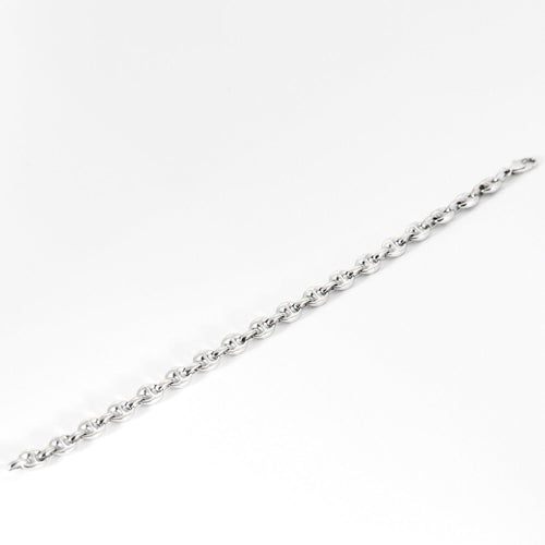 Bracelet Bracelet grain de café, or blanc 58 Facettes DV0846-2