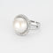 Bague 57 Bague  en or blanc, perle mabé et diamants 58 Facettes DV0846-9-57-3
