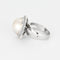 Bague 57 Bague  en or blanc, perle mabé et diamants 58 Facettes DV0846-9-57-3