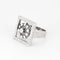 Bague 59 Bague fleur, or blanc et diamants 58 Facettes DV0846-13-59-2