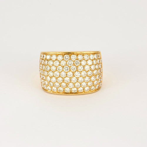 Bague 51 Bague Bandeau or jaune et diamants 58 Facettes DV0260-7-51-6