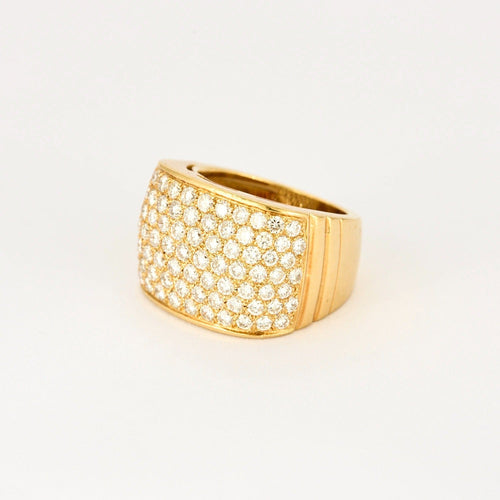 Bague 51 Bague Bandeau or jaune et diamants 58 Facettes DV0260-7-51-6