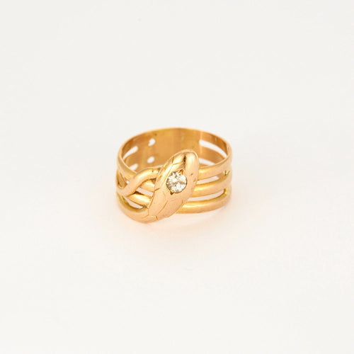 Bague 47 Bague Serpent en or jaune et diamant 58 Facettes DV0833-2-47-2