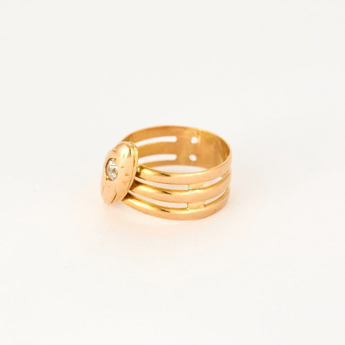 Bague 47 Bague Serpent en or jaune et diamant 58 Facettes DV0833-2-47-2