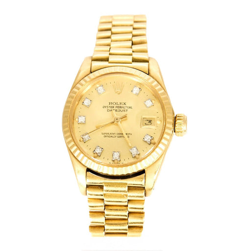 Montre ROLEX - Montre Lady Datejust en or jaune et diamants 58 Facettes DV0875-1
