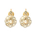 Paire de boucles d'oreilles "Dormeuses" en or jaune et or blanc et diamants