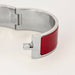 Bracelet HERMES - Clic H - Bracelet en métal argenté palladié émaillé rouge 58 Facettes DV0654-6