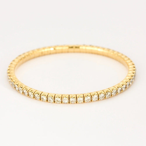 Bracelet Bracelet en or jaune maille tubogaz et diamants 58 Facettes DDV8946-1