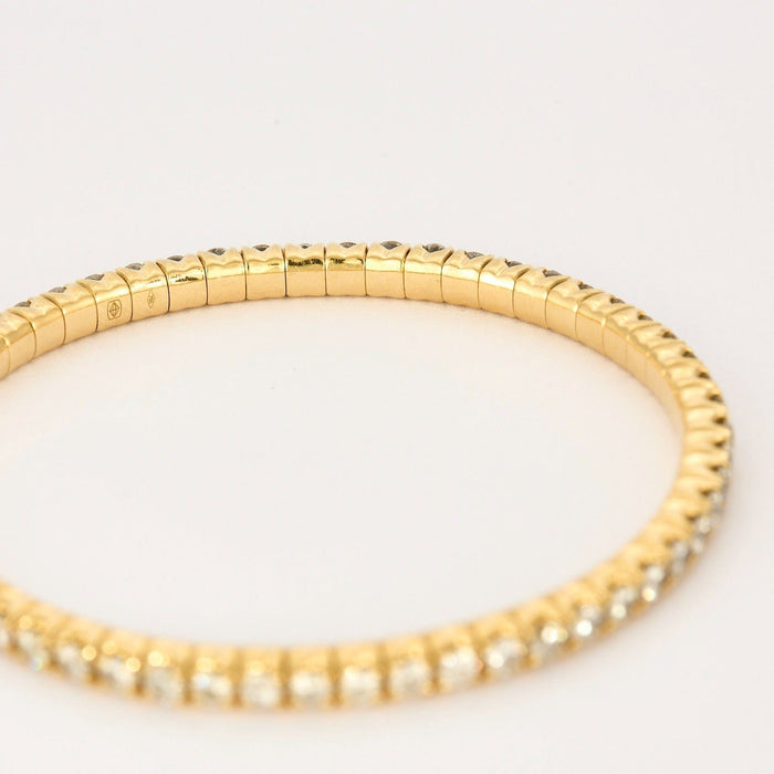 Bracelet Bracelet en or jaune maille tubogaz et diamants 58 Facettes DDV8946-1