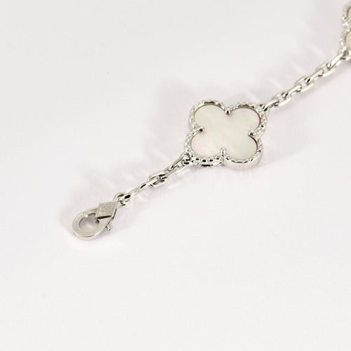 Bracelet VAN-CLEEF & ARPELS - Alhambra - Bracelet Vintage en or gris et nacre 58 Facettes DDV10315-1