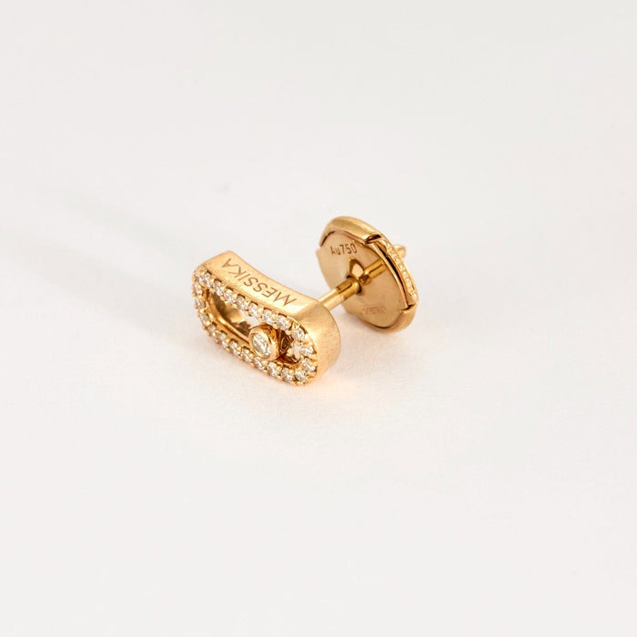 Boucles d'oreilles MESSIKA - MOVE UNO - Puces d'oreilles or jaune et diamants 58 Facettes DV0472-5