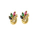 Boucles d'oreilles Puces d'oreilles or jaune, rubis, saphir, émeraude et diamants 58 Facettes DDV7988-6