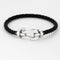 Bracelet FRED - Force 10 - Bracelet or blanc et cordon tressé noir 58 Facettes DV0858-1