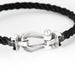 FRED - Force 10 - Bracelet or blanc et cordon tressé noir