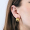 Boucles d'oreilles FRED - Parure florale - Broche et boucles d'oreilles or jaune, diamants 58 Facettes DV0843-1