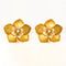 Boucles d'oreilles Parure florale - Broche et boucles d'oreilles or jaune, diamants 58 Facettes DV0843-1