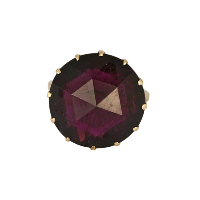 ANACONDA - "Millegriffes" - Bague or gris, tourmaline "Deep Pink"