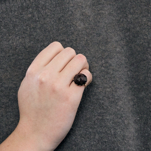 Bague 49 ANACONDA - "Millegriffes" - Bague or gris, tourmaline "Deep Pink" 58 Facettes DV0812-8-49-2