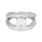 Bague 52 Bague type "Bandeau" en or gris et diamants 58 Facettes DV0808-6-52-1