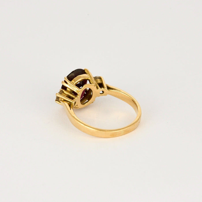 Bague 51 Bague en or jaune,  grenat almandin et diamants 58 Facettes DV0808-9-51-2