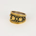 Bague 62 Bague byzantine en or jaune et rhodium noir 58 Facettes DV0022-5-62-2