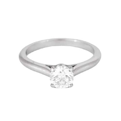 Bague 54 CARTIER- Bague solitaire " 1895" - platine et diamant 58 Facettes DV10358-1-54-1