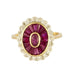 Bague 57 Bague en or jaune, rubis et diamants 58 Facettes DV0022-6-57-3