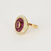 Bague 57 Bague en or jaune, rubis et diamants 58 Facettes DV0022-6-57-3