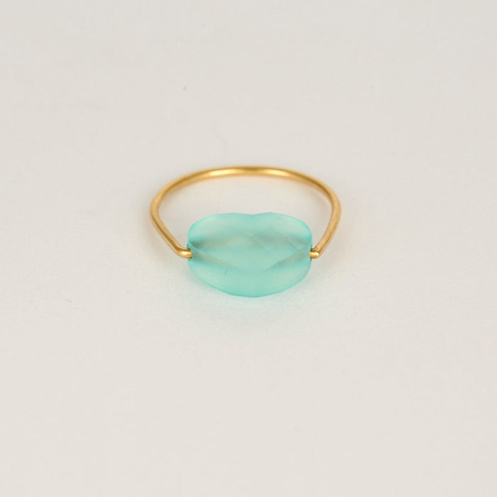 LAYONE - MORGANNE BELLO - Bague en or jaune et agate bleue