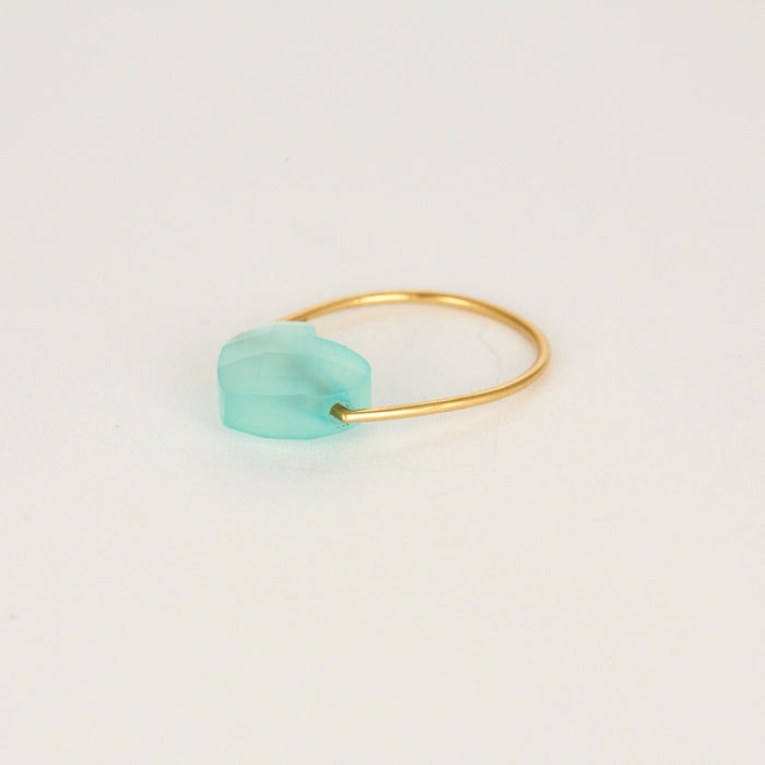 LAYONE - MORGANNE BELLO - Bague en or jaune et agate bleue