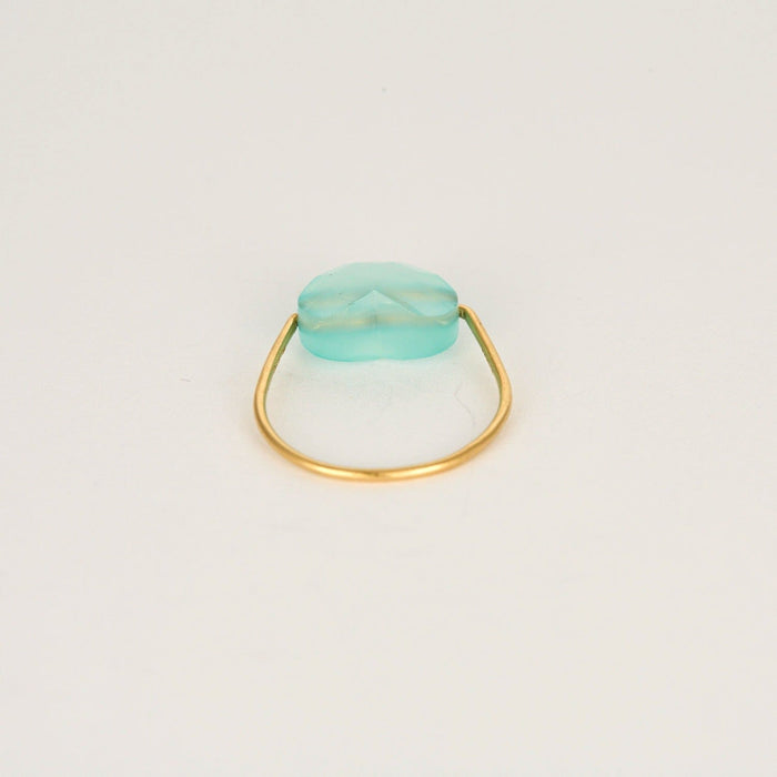 LAYONE - MORGANNE BELLO - Bague en or jaune et agate bleue