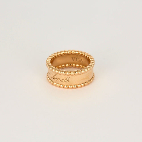 Bague 47 VAN CLEEF & ARPELS- Bague Perlée Signature en or rose 58 Facettes DV0877-1-47-2