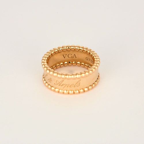 Bague 47 VAN CLEEF & ARPELS- Bague Perlée Signature en or rose 58 Facettes DV0877-1-47-2