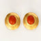 Boucles d'oreilles Clips d'oreilles en or jaune et corail cabochon 58 Facettes DV0834-4