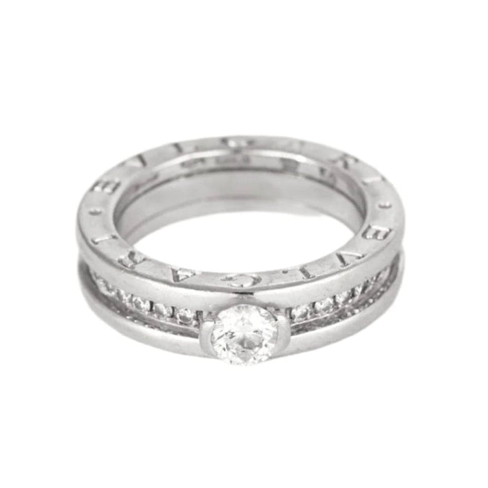 Bague 50 Bulgari Bague Bague Bulgari, "B.Zero1", or blanc et diamants. 58 Facettes DV8685-3-50-2