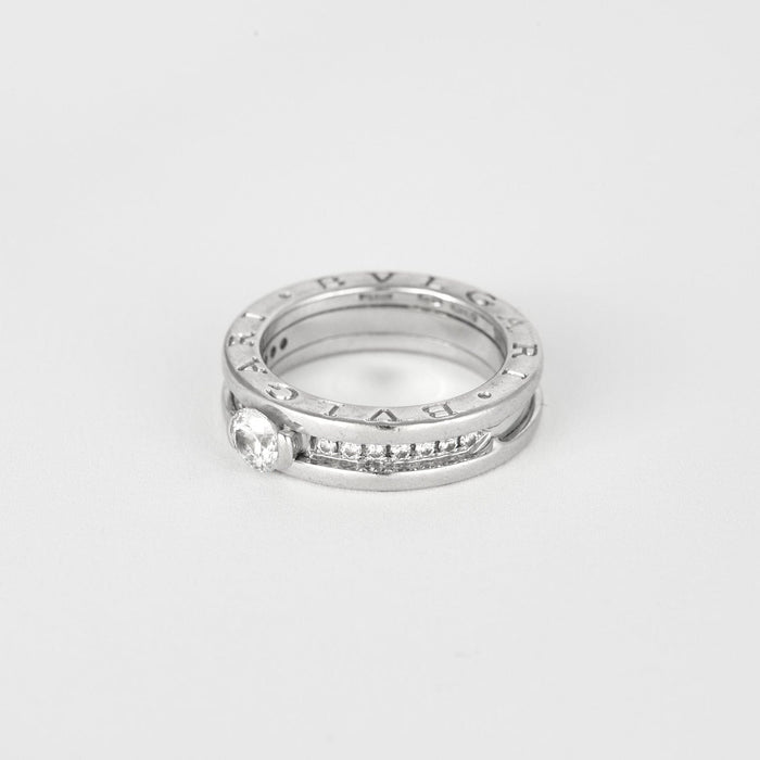 Bague 50 Bulgari Bague Bague Bulgari, "B.Zero1", or blanc et diamants. 58 Facettes DV8685-3-50-2