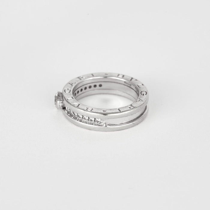 Bague 50 Bulgari Bague Bague Bulgari, "B.Zero1", or blanc et diamants. 58 Facettes DV8685-3-50-2