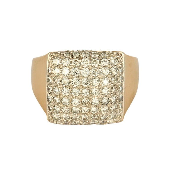 Bague 56 Bague en or jaune et diamants ronds taille brillant 58 Facettes DV2429-2-56-3