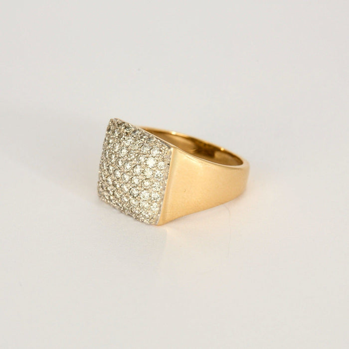 Bague 56 Bague en or jaune et diamants ronds taille brillant 58 Facettes DV2429-2-56-3