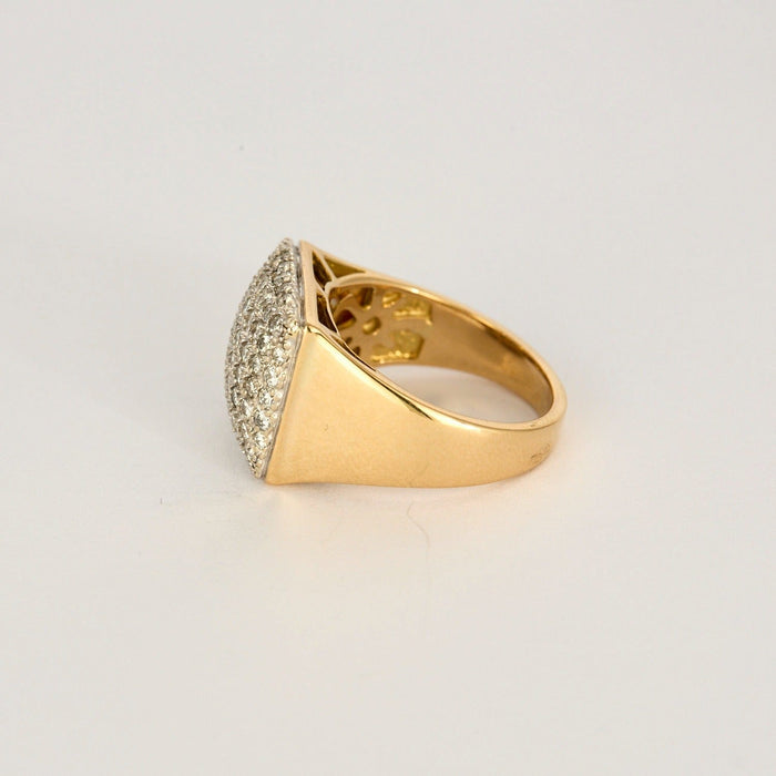 Bague 56 Bague en or jaune et diamants ronds taille brillant 58 Facettes DV2429-2-56-3