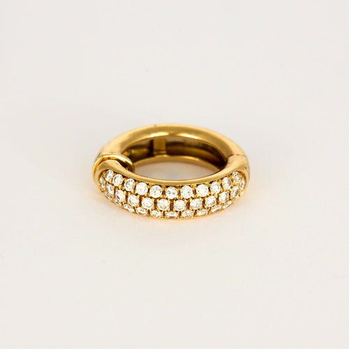 Boucles d'oreilles 9 TABBAH - Paire de créoles en or jaune et diamants 58 Facettes DV0834-3-9