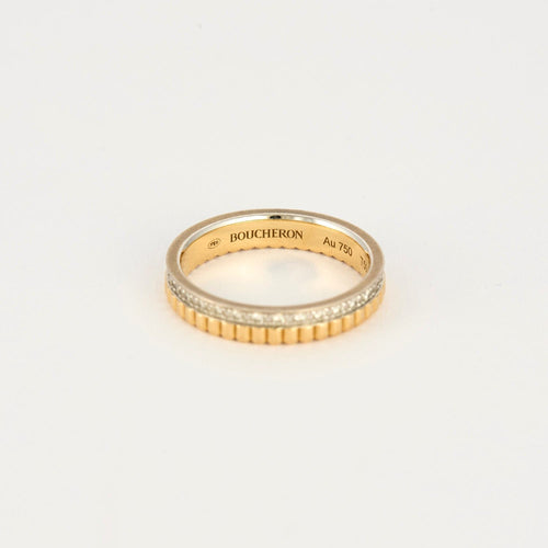 BOUCHERON - Quatre Radiant Edition - Alliance en or jaune, blanc et diamants