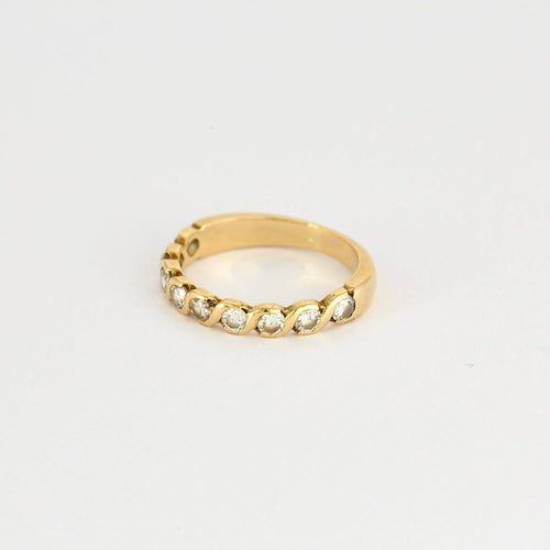 Bague 50 Bague en or jaune et diamants 58 Facettes DV9700-1-50-24