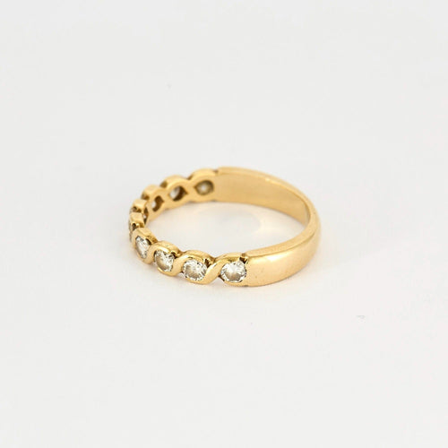 Bague 50 Bague en or jaune et diamants 58 Facettes DV9700-1-50-24