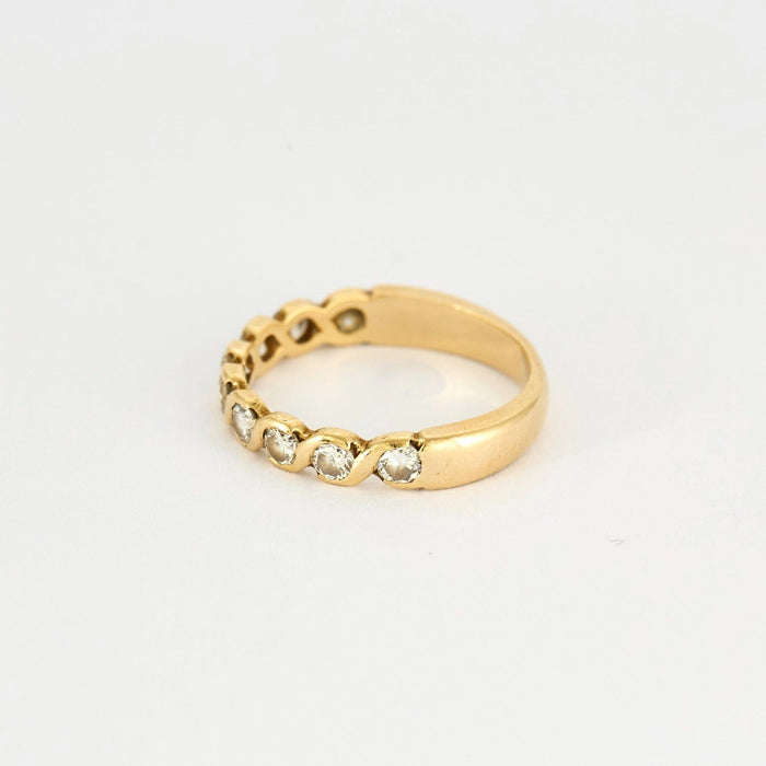 Bague en or jaune et diamants