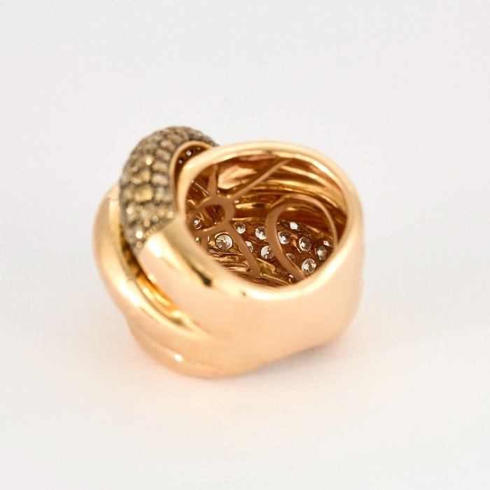 Bague 56 EDOUARD NAHUM - Bague en or rose et diamants et diamants cognac 58 Facettes DV0860-1-56-3