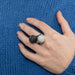 Bague 54 Bague Toi & Moi en or gris , diamants et diamant noirs 58 Facettes DV0860-2-54-3