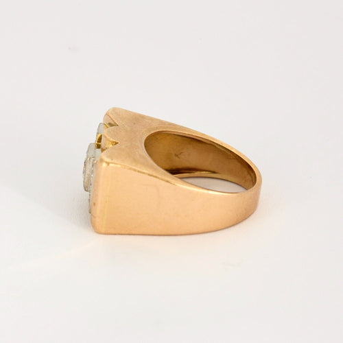 Bague 52 Bague Tank en or rose, platine et diamants 58 Facettes DV9454-11-52-1